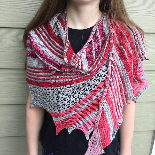 Two Tone Shawl Knitting Pattern
