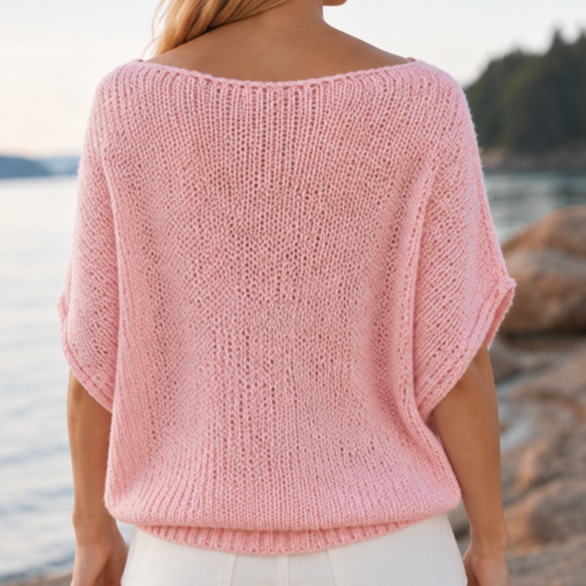 Breeze Boatneck Top  Knitting Pattern