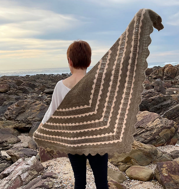 Colorwork Lace Shawl Knitting Pattern