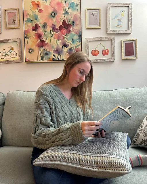 Cable V-Neck Sweater Knitting Pattern
