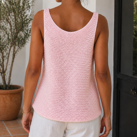 Boat Neck Tank Knitting Pattern