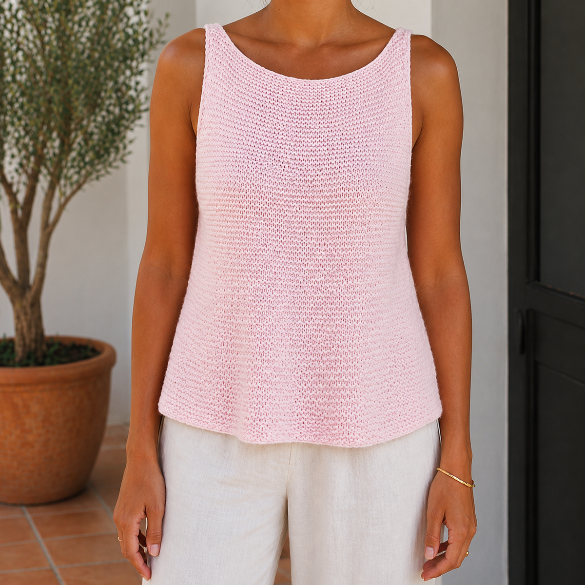 Boat Neck Tank Knitting Pattern