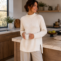 Mock Neck Sweater Knitting Pattern