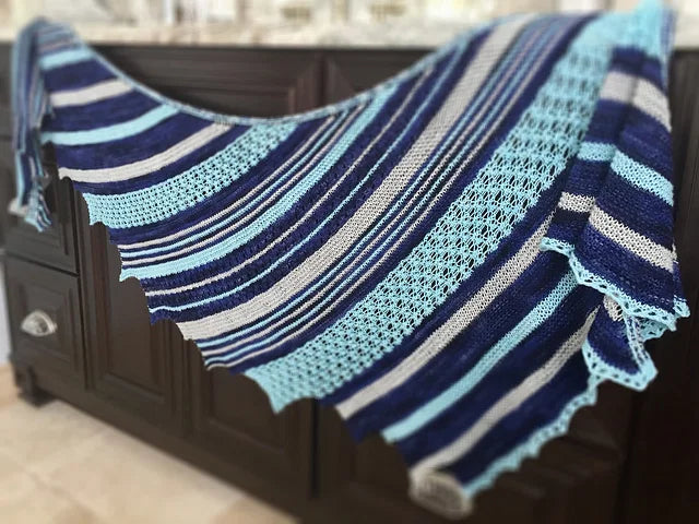 Two Tone Shawl Knitting Pattern