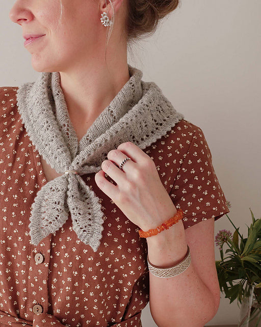 Flower Eyelet Shawl Knitting Pattern