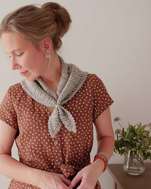 Flower Eyelet Shawl Knitting Pattern