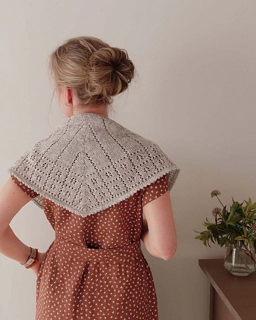 Flower Eyelet Shawl Knitting Pattern