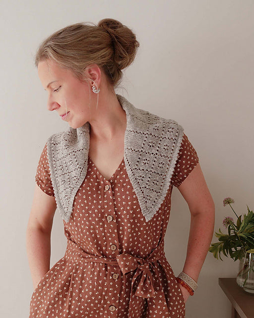 Flower Eyelet Shawl Knitting Pattern