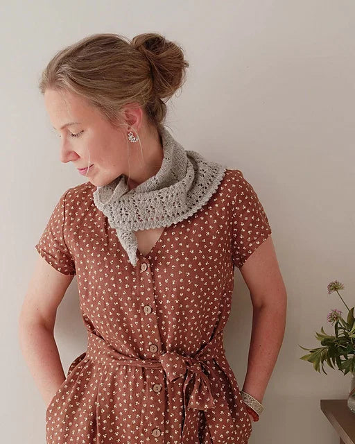 Flower Eyelet Shawl Knitting Pattern