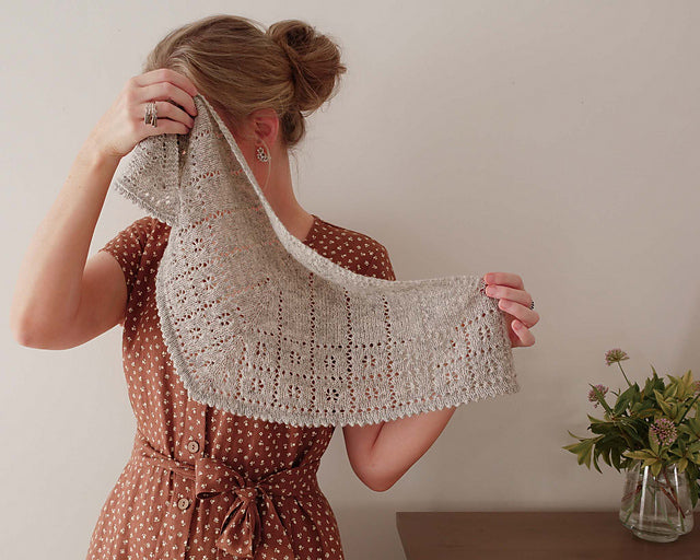 Flower Eyelet Shawl Knitting Pattern