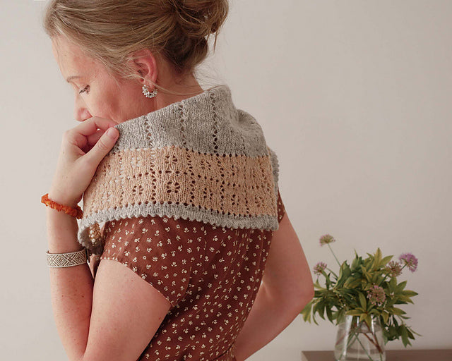 Flower Eyelet Shawl Knitting Pattern