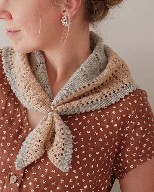 Flower Eyelet Shawl Knitting Pattern