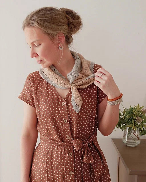 Flower Eyelet Shawl Knitting Pattern
