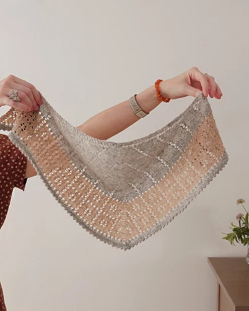 Flower Eyelet Shawl Knitting Pattern