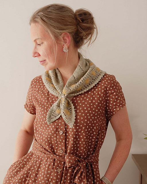 Flower Eyelet Shawl Knitting Pattern