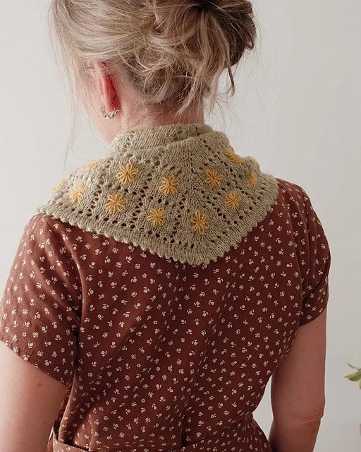 Flower Eyelet Shawl Knitting Pattern