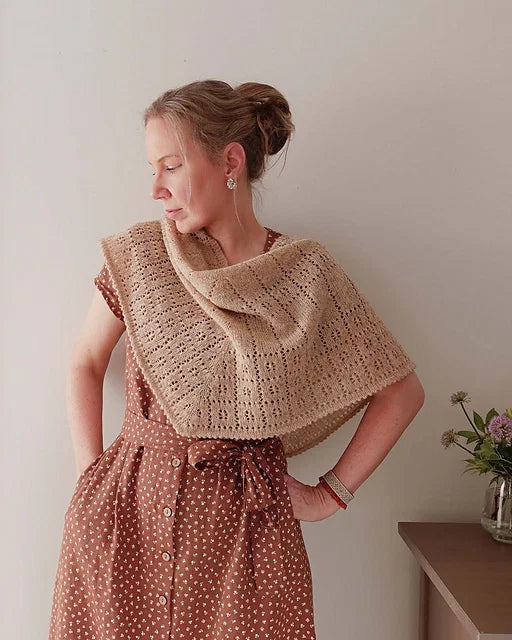 Flower Eyelet Shawl Knitting Pattern