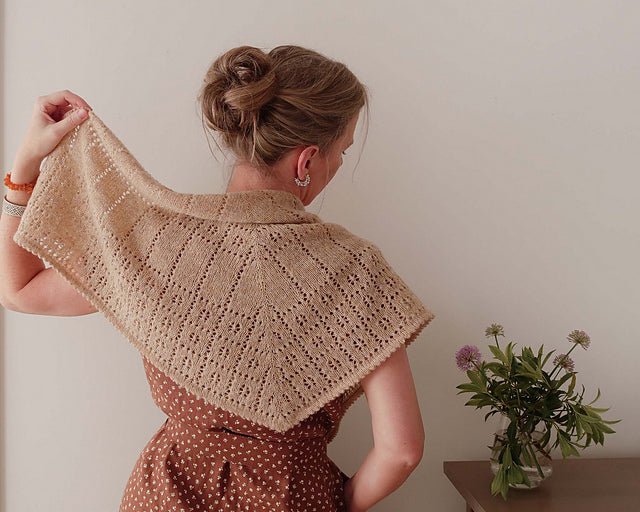 Flower Eyelet Shawl Knitting Pattern