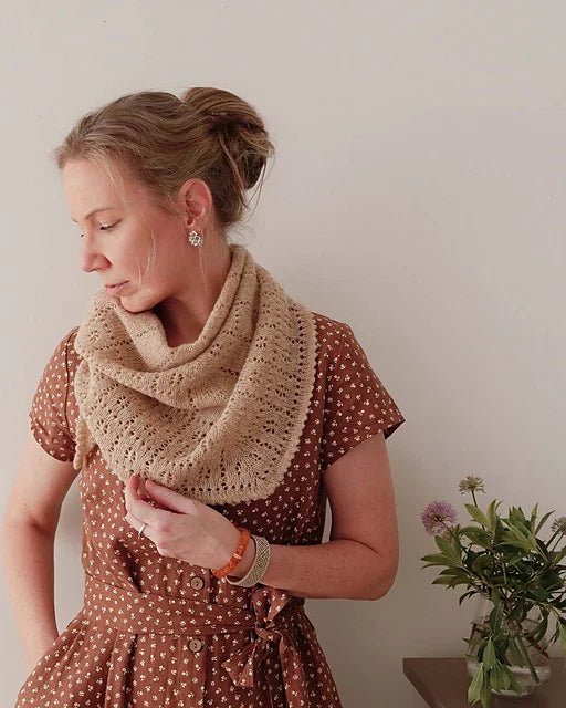 Flower Eyelet Shawl Knitting Pattern