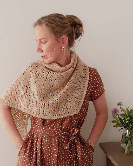 Flower Eyelet Shawl Knitting Pattern