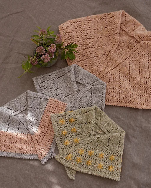 Flower Eyelet Shawl Knitting Pattern