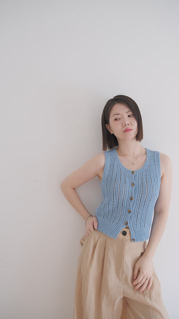 Eyelet Tank Top Knitting Pattern