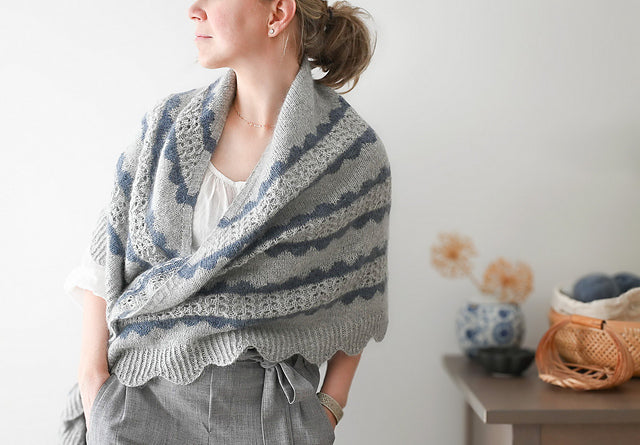 Colorwork Lace Shawl Knitting Pattern