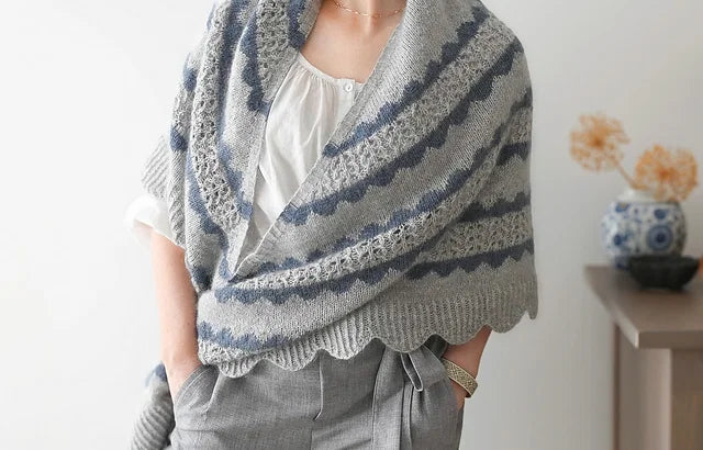 Colorwork Lace Shawl Knitting Pattern