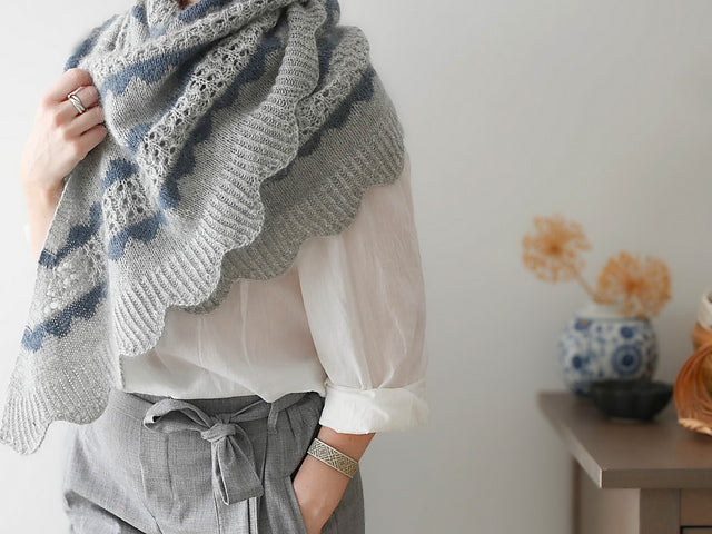 Colorwork Lace Shawl Knitting Pattern