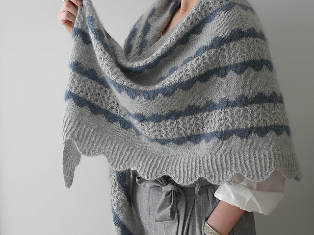 Colorwork Lace Shawl Knitting Pattern