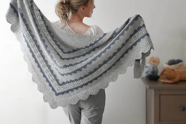 Colorwork Lace Shawl Knitting Pattern