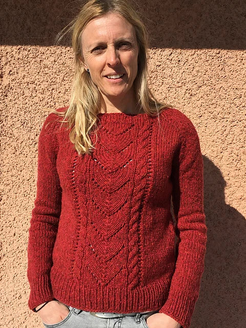 Front Panel Sweater Knitting Pattern