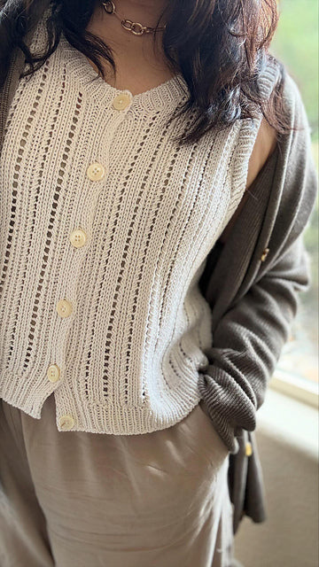 Eyelet Tank Top Knitting Pattern