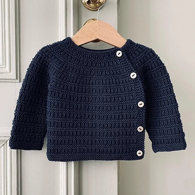 Foldover Baby Cardigan Knitting Pattern