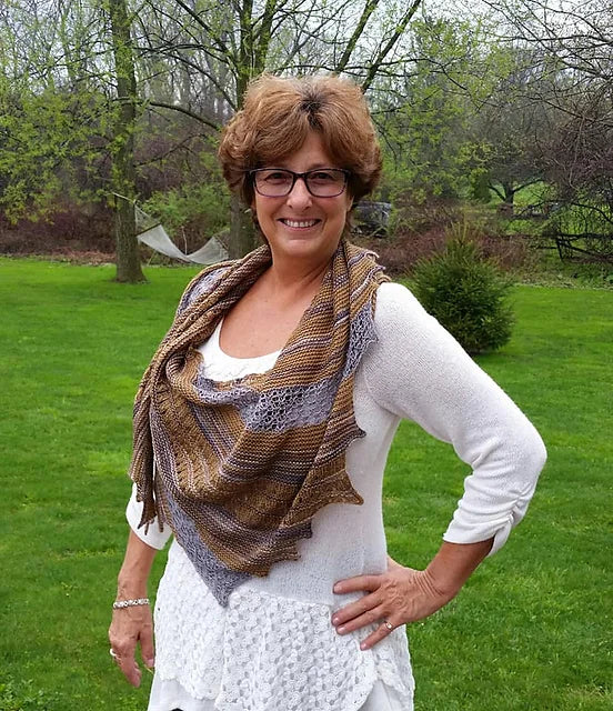 Two Tone Shawl Knitting Pattern
