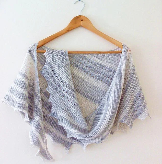 Two Tone Shawl Knitting Pattern