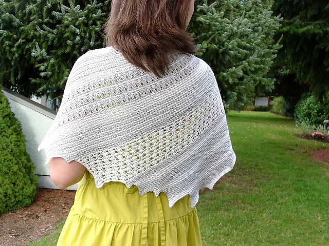 Two Tone Shawl Knitting Pattern