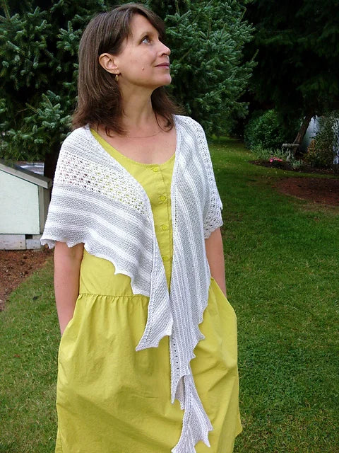 Two Tone Shawl Knitting Pattern