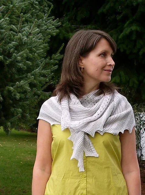 Two Tone Shawl Knitting Pattern