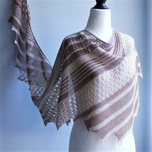 Two Tone Shawl Knitting Pattern