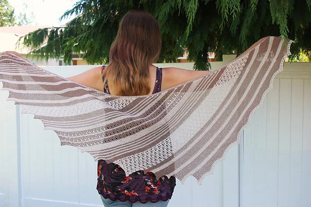 Two Tone Shawl Knitting Pattern