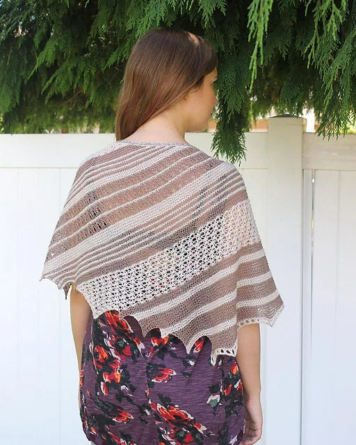 Two Tone Shawl Knitting Pattern