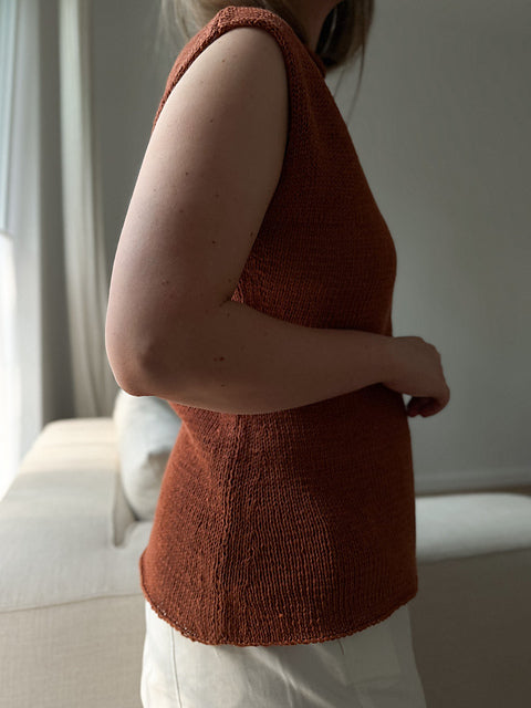 Minimal Sleeveless Top Knitting Pattern