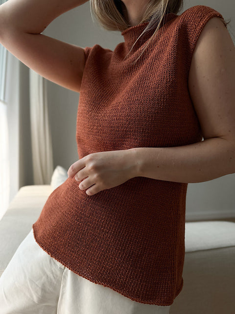 Minimal Sleeveless Top Knitting Pattern