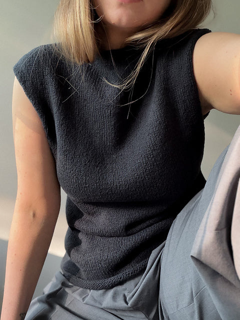 Minimal Sleeveless Top Knitting Pattern