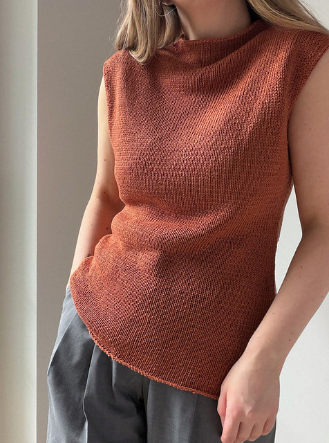 Minimal Sleeveless Top Knitting Pattern