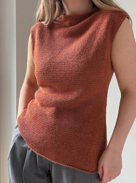 Minimal Sleeveless Top Knitting Pattern