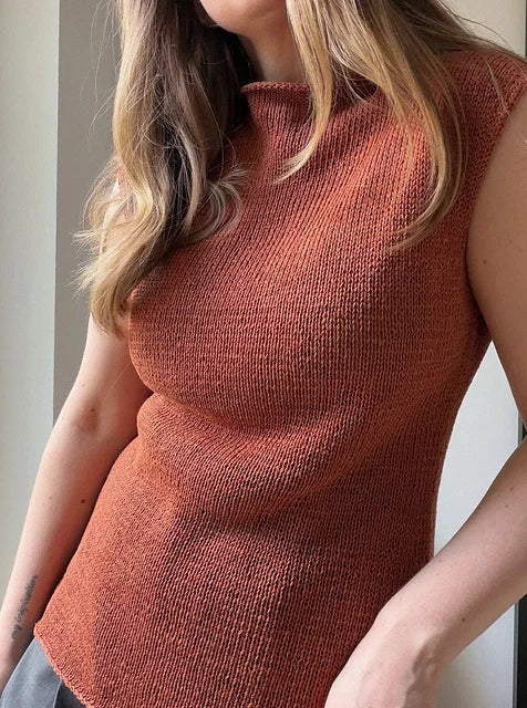 Minimal Sleeveless Top Knitting Pattern