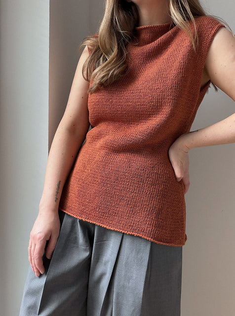 Minimal Sleeveless Top Knitting Pattern