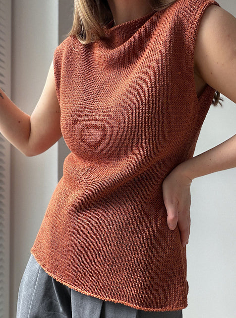 Minimal Sleeveless Top Knitting Pattern
